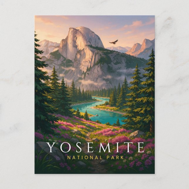 Yosemite National Park Half Dome Postcard (Front)