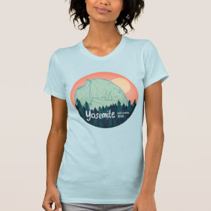 Yosemite National Park Half Dome Sunset Pink T-Shirt