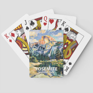 Yosemite National Park Half Dome Vibrant Van Gogh Playing Cards