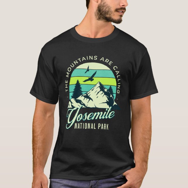 Yosemite National Park Hiking Camping  1 T-Shirt (Front)