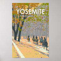 Yosemite National Park Horseback Riding Travel Art