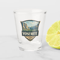 Yosemite National Park Illustration Retro Badge
