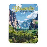 Yosemite National Park Illustration Travel Art