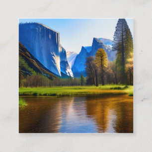 Yosemite National Park is a renowned national park Square Business Card