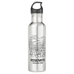 Yosemite National Park Line Art 710 Ml Water Bottle