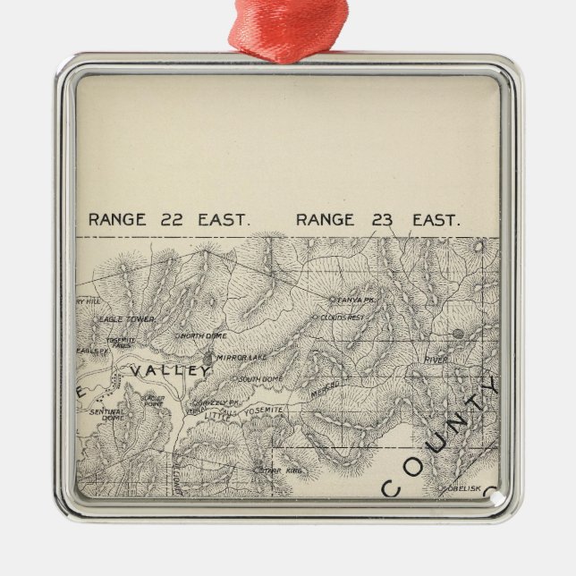 Yosemite National Park Metal Tree Decoration (Front)