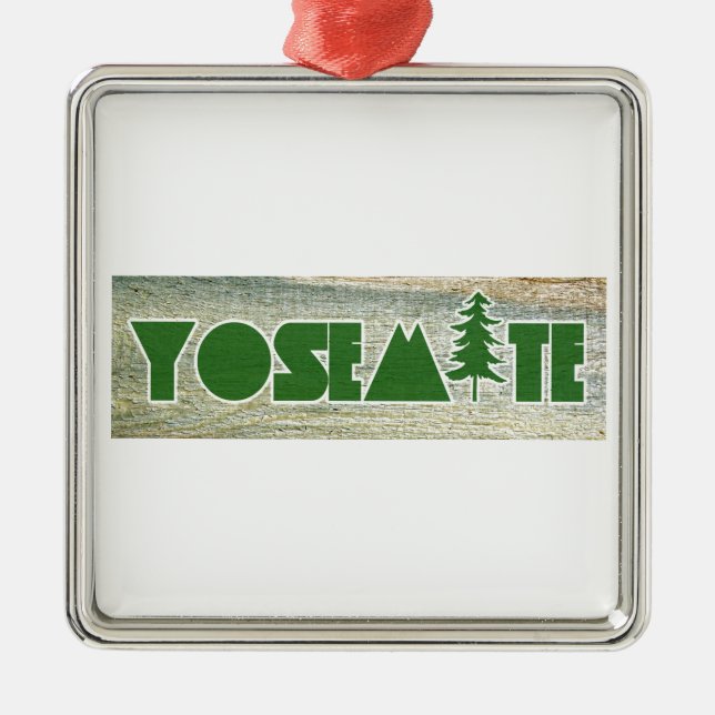Yosemite National Park Metal Tree Decoration (Front)