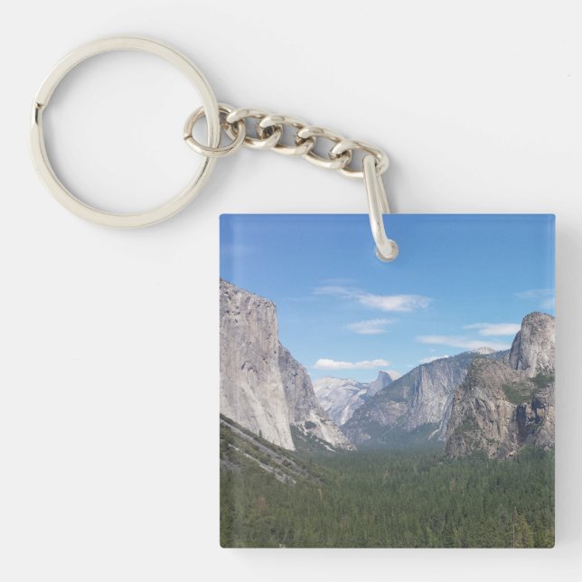 Yosemite National Park Mountain Valley Scenic Key Ring (Front)