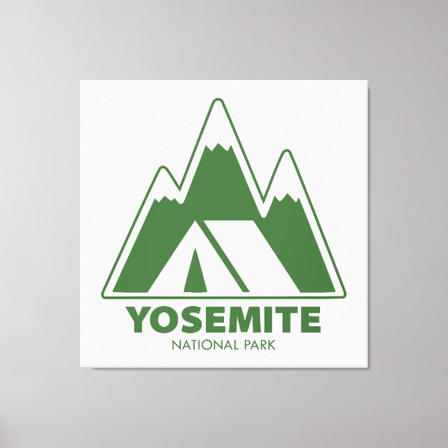 Yosemite National Park Mountains Camping Canvas Print (Front)