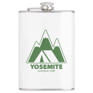 Yosemite National Park Mountains Camping Hip Flask