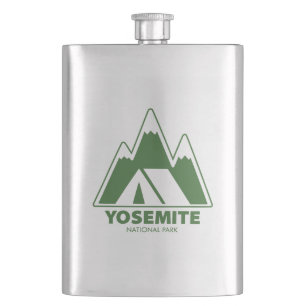 Yosemite National Park Mountains Camping Hip Flask