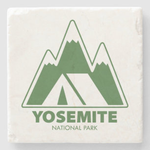 Yosemite National Park Mountains Camping Stone Coaster