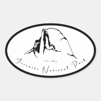 Yosemite National Park Oval Sticker