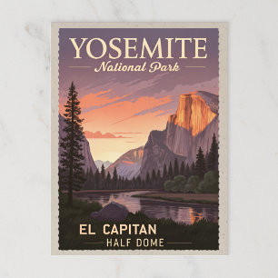 Yosemite national park postcard