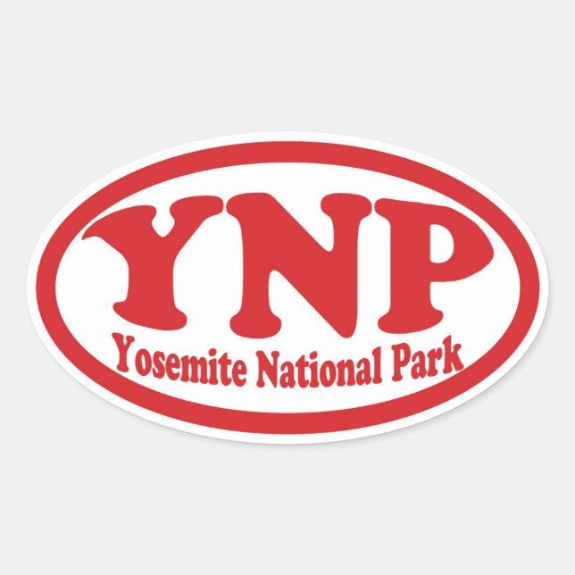 Yosemite National Park red oval sticker (Front)