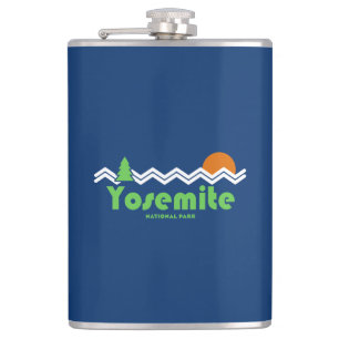 Yosemite National Park Retro Hip Flask