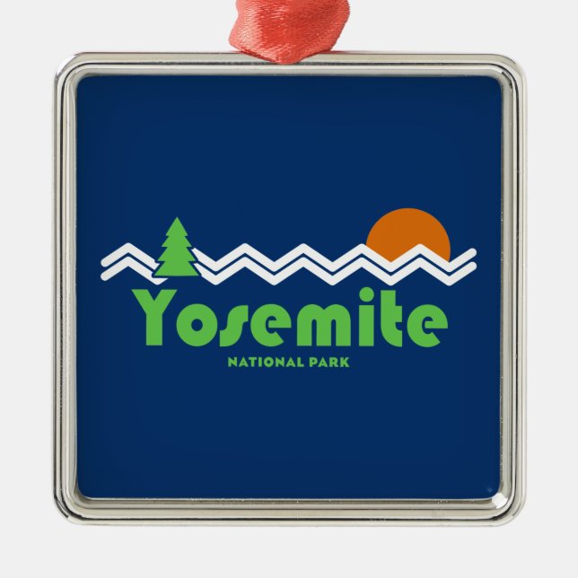  Yosemite National Park Retro Metal Tree Decoration (Front)