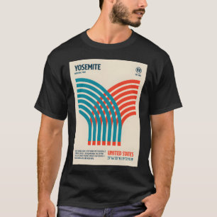 Yosemite National Park Retro Travel Art  T-Shirt