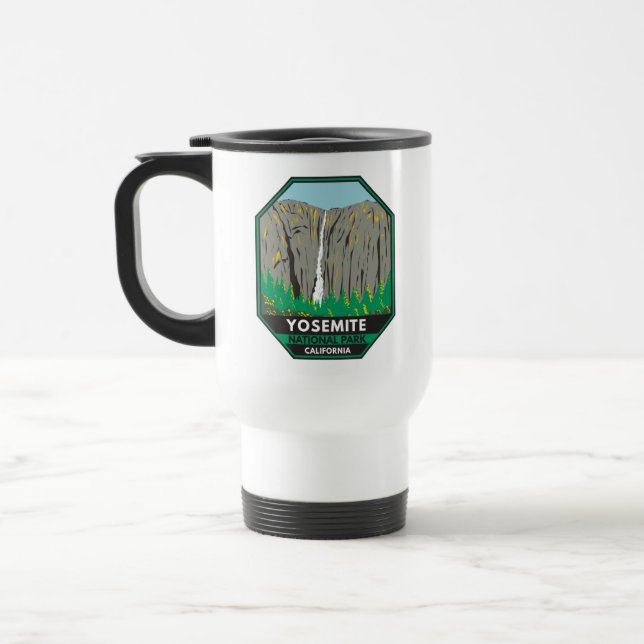 Yosemite National Park Ribbon Falls California  Travel Mug (Left)