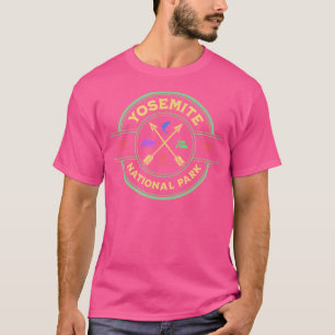 Yosemite National Park Rustic Style Logo Camping H T-Shirt