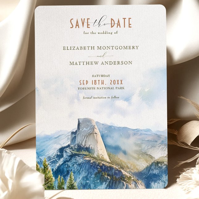 Yosemite National Park Save the Date Half Dome Invitation (Creator Uploaded)