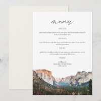 YOSEMITE National Park Skyline Watercolor Wedding