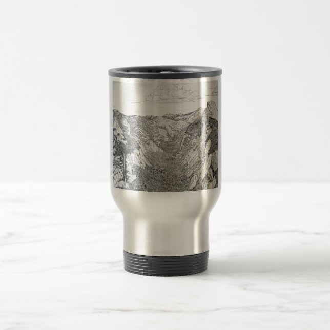 Yosemite National Park (sliver travel mug) Travel Mug (Center)