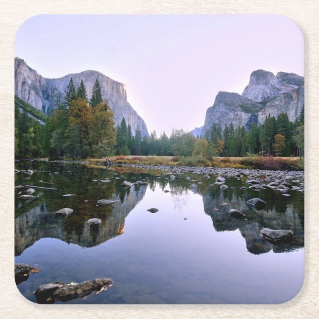 Yosemite National Park Square Paper Coaster (Front)