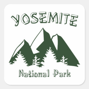 Yosemite National Park Square Sticker
