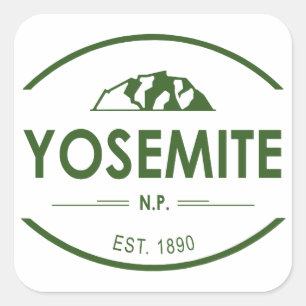 Yosemite National Park Square Sticker