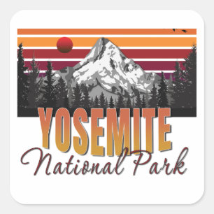 Yosemite National Park Square Sticker