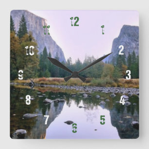 Yosemite National Park Square Wall Clock