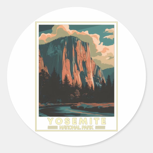 Yosemite National Park Sticker  (Front)