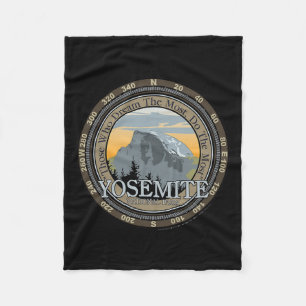 Yosemite National Park T Shirt Hiking Tee Wanderlu Fleece Blanket