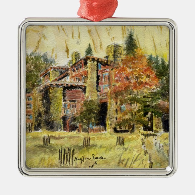 Yosemite National Park:  The Ahwahnee Hotel Metal Tree Decoration (Front)