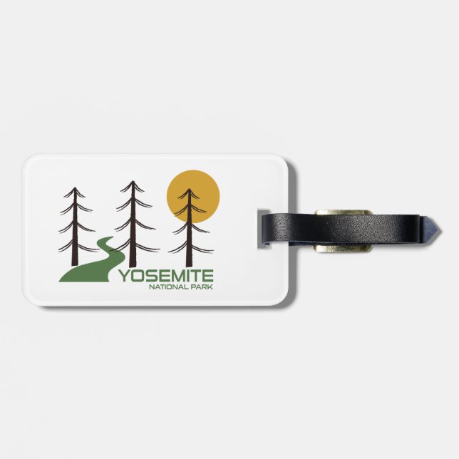 Yosemite National Park Trail Luggage Tag (Back Horizontal)