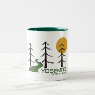Yosemite National Park Trail Two-Tone Coffee Mug