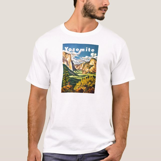 Yosemite National Park Travel Art T-Shirt (Front)