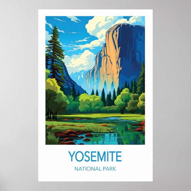 Yosemite National Park Travel Poster (Front)