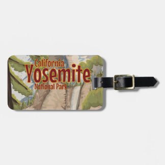 Yosemite National Park Travel Poster Luggage Tag