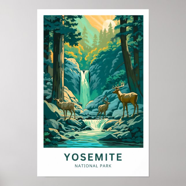Yosemite National Park Travel Print (Front)