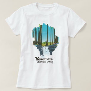 Yosemite National Park USA Map T-Shirt
