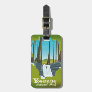 Yosemite National Park vacation poster. Luggage Tag
