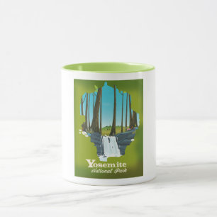 Yosemite National Park vacation poster. Mug