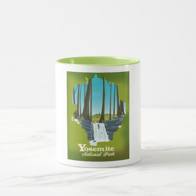 Yosemite National Park vacation poster. Mug (Center)