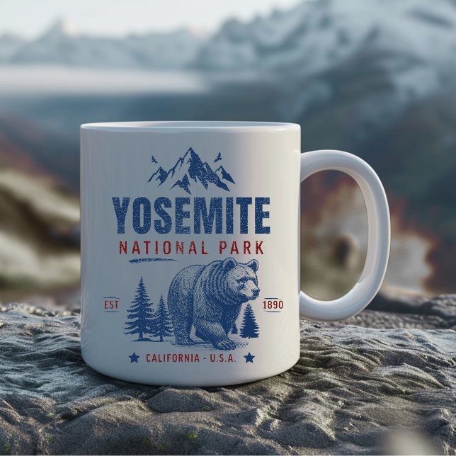 Yosemite National Park Vintage Bear  Coffee Mug (Creator Uploaded)