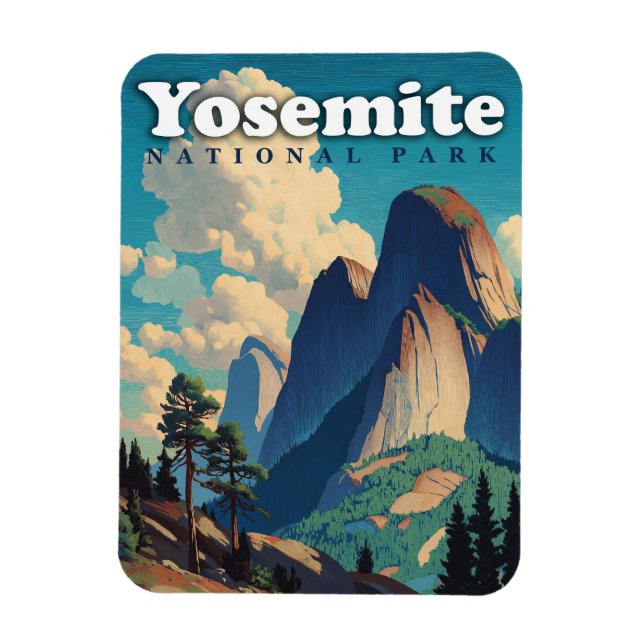 Yosemite National Park Vintage Magnet (Vertical)
