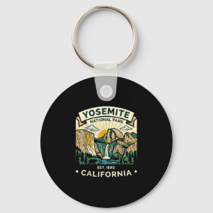 Yosemite national park vintage retro design key ring