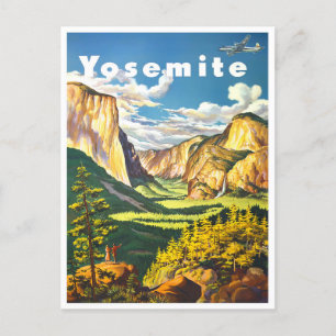Yosemite National Park vintage travel postcard