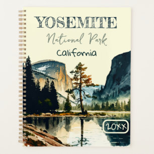 Yosemite National Park watercolor Half Dome Sunset Planner